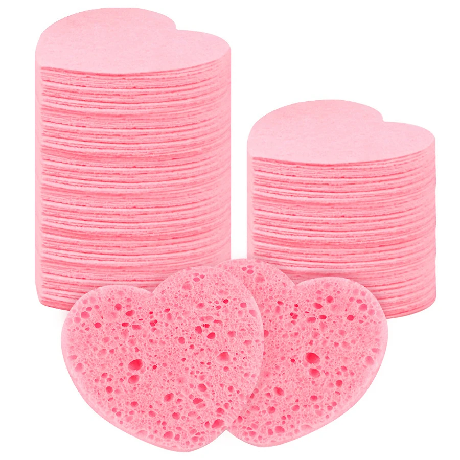 Skincare Exfoliating - ฟองน้ำเซลลูโลสสำหรับล้างหน้า 5 ชิ้น อุปกรณ์ทำความสะอาดและนวดหน้าแบบอัดแน่น ขจัดสิวเสี้ยนและเซลล์ผิวเก่า คุณภาพระดับสปา