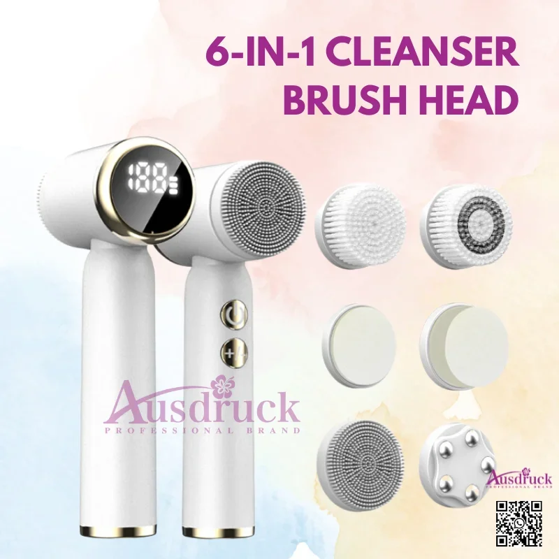 Skincare Exfoliating - หัวแปรงทําความสะอาดผิวหน้า 6-in-1 ใหม่ – ทําความสะอาดรูขุมขนลึก ขัดผิว