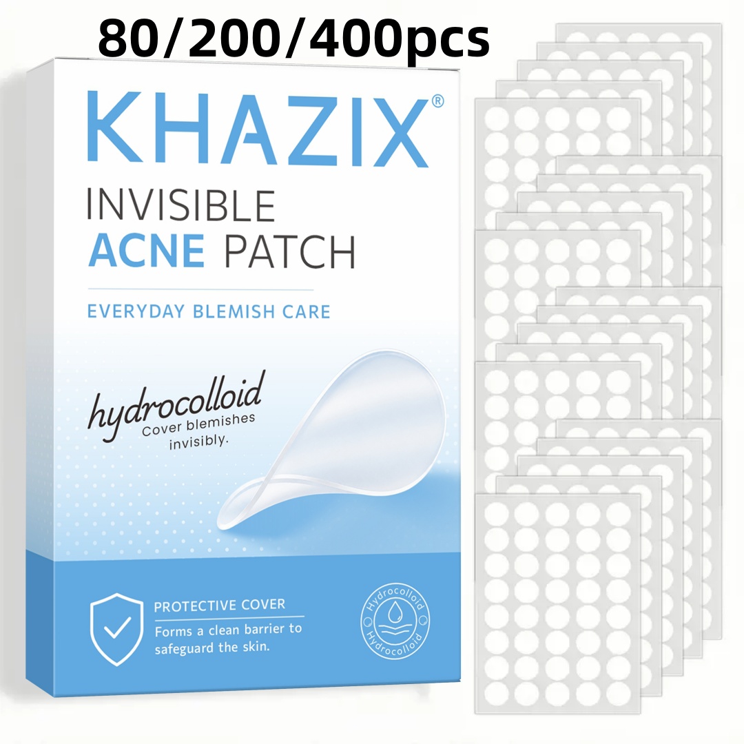 Skincare The Originote - KHAZIX แผ่นปิดสิวไฮโดรคอลลอยด์ 80/200/400 ชิ้น, แผ่นปิดรอยสิวแบบโปร่งใส, สติ๊กเกอร์ปิดหน้ากันน้ำ
