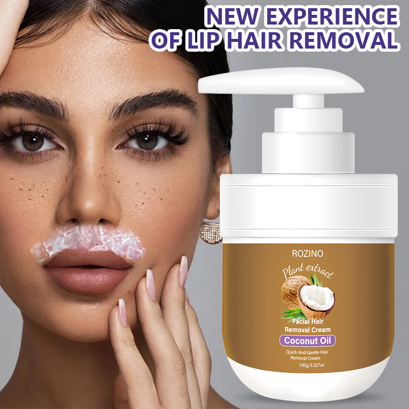 Skincare Ingredients - ครีมกำจัดขนบริเวณริมฝีปาก Rozino Coconut Oil มีเนื้อสัมผัสที่เนียนนุ่มและใช้งานง่าย ประกอบด้วยส่วนผสมของน้ำมันมะพร้าวเพื่อช่วยบำรุงผิวบริเวณรอบริมฝีปากอย่างอ่อนโยน