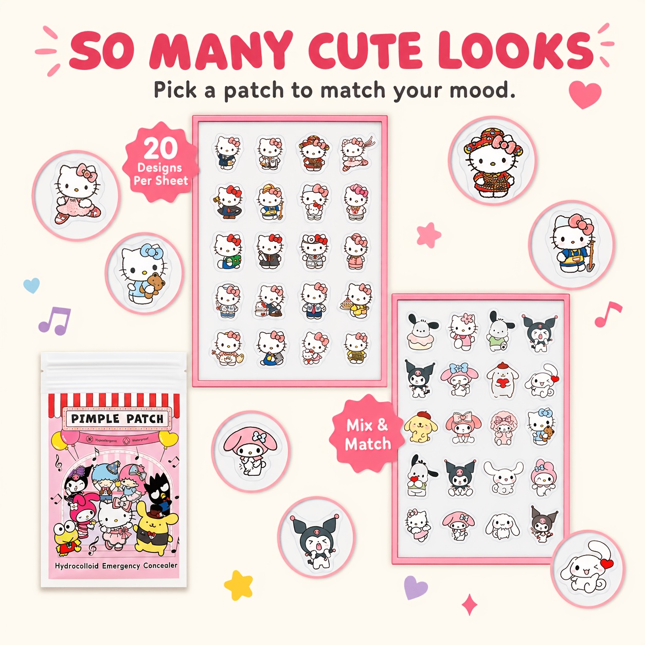 แผ่นแปะสิว Hello Kitty 40/120  - Skincare The Originote บทวิจารณ์และราคา
