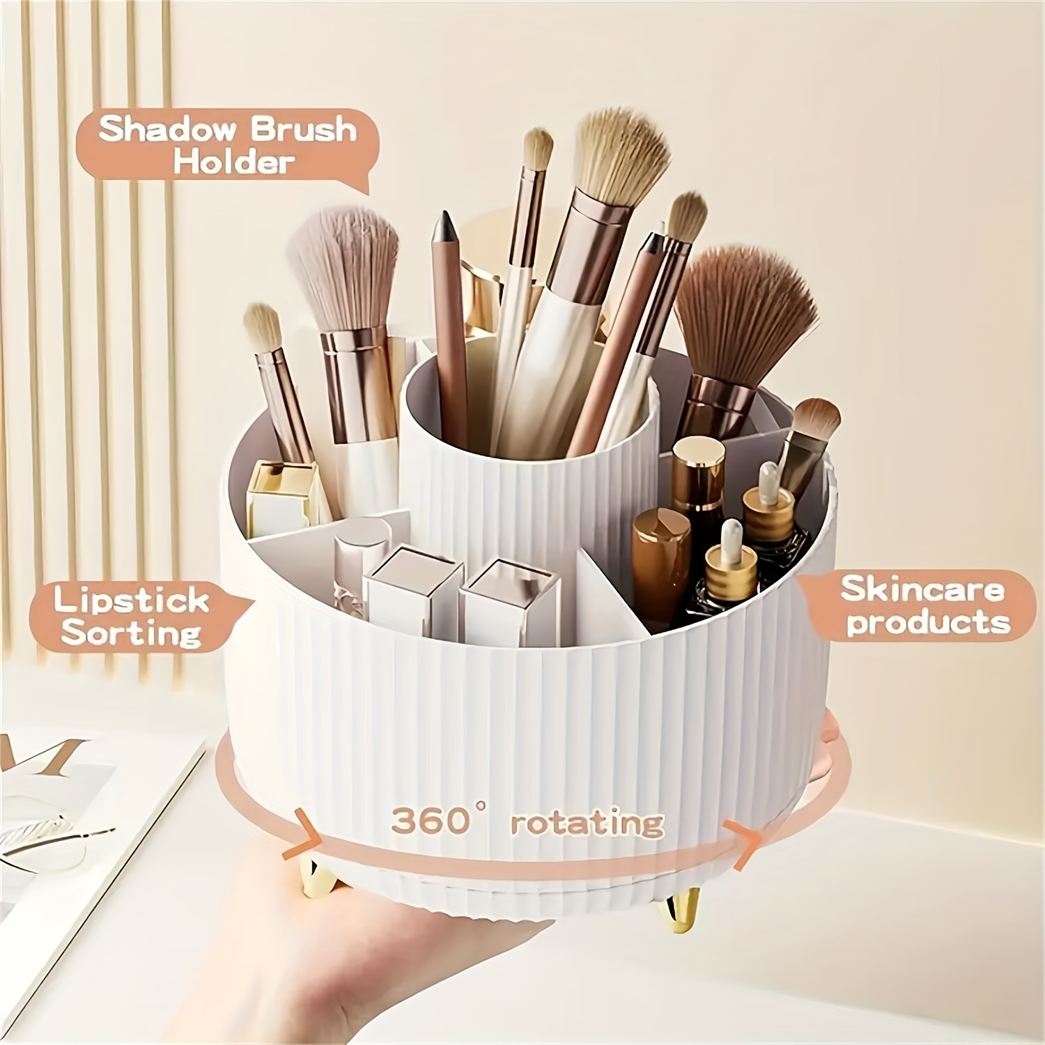 กล่องเก็บเครื่องสำอางหมุนได้ 3 - Skincare B Erl บทวิจารณ์และราคา
