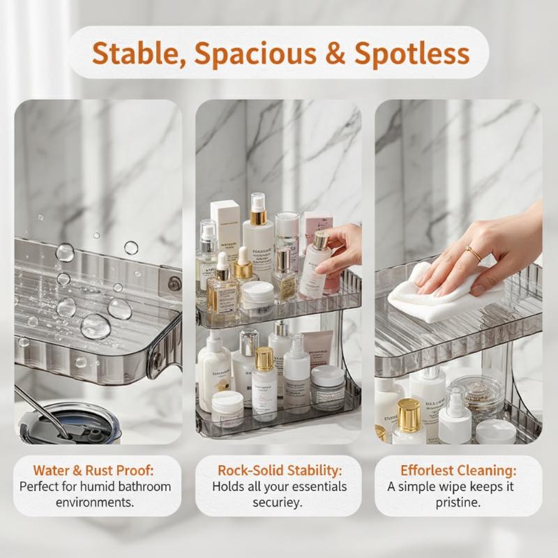 ชั้นวางเครื่องสำอางสองชั้น ชั้ - Skincare B Erl บทวิจารณ์และราคา