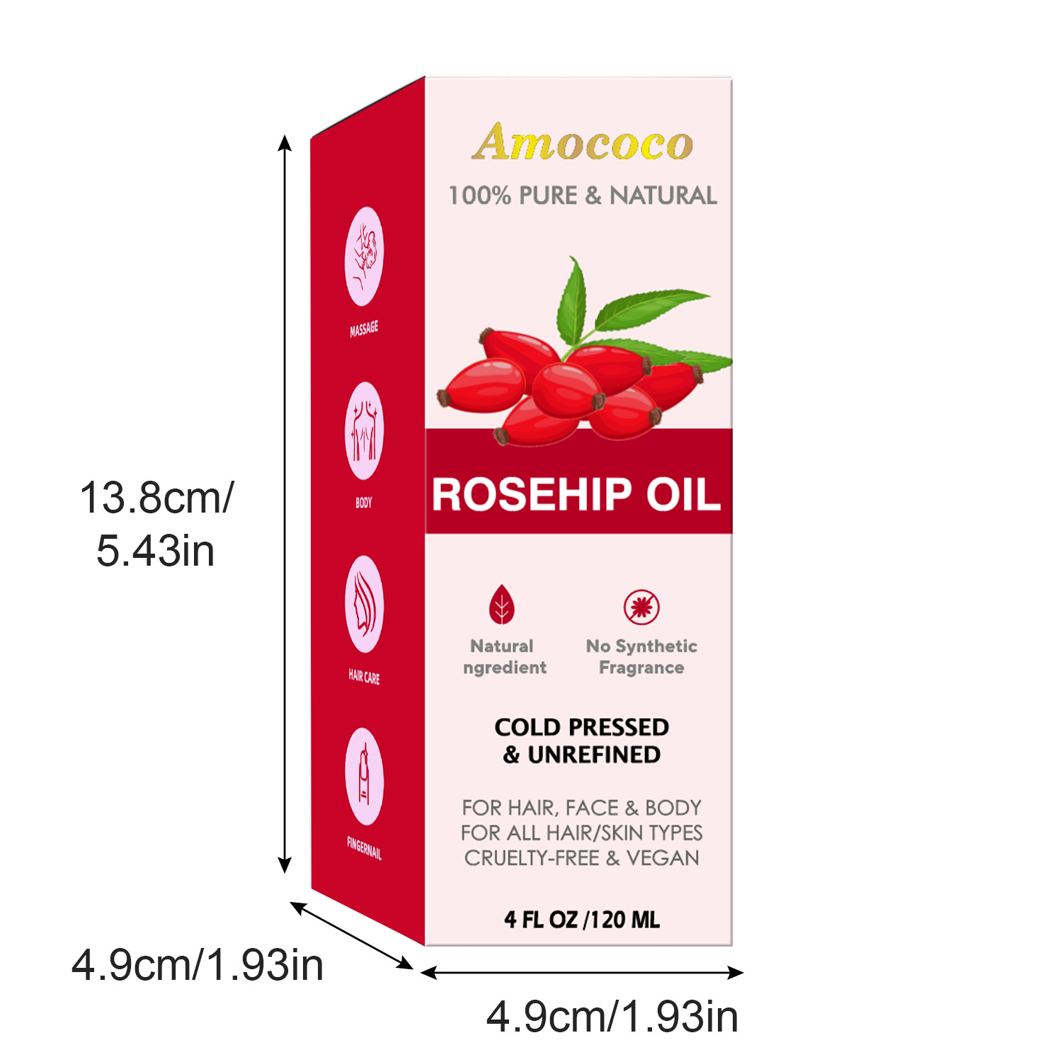 Amococo น้ำมันบำรุงผิวหน้าและเ - Face Oil Rosehip บทวิจารณ์และราคา