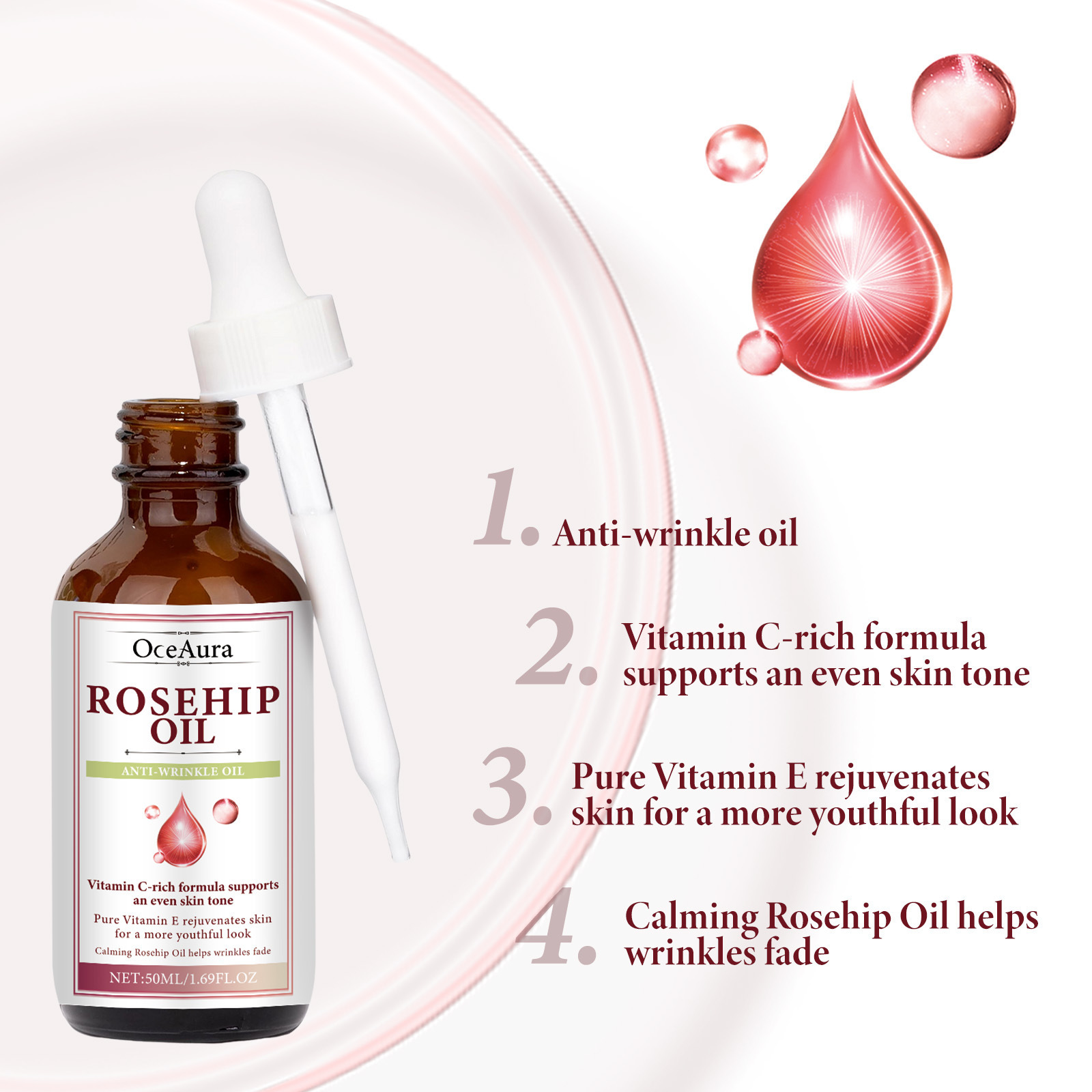 โรสฮิป ออยล์ เฟซ เอสเซ้นส์ เซร - Face Oil Rosehip บทวิจารณ์และราคา