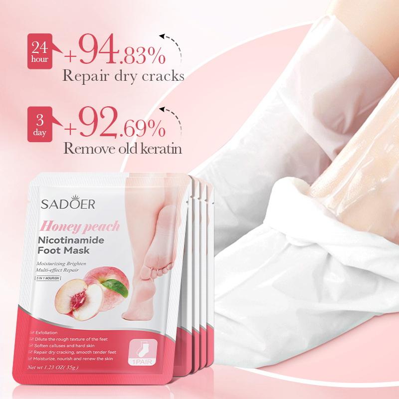 มาส์กเท้าผลไม้ SADOER 1 คู่ มา - Skincare Exfoliating บทวิจารณ์และราคา