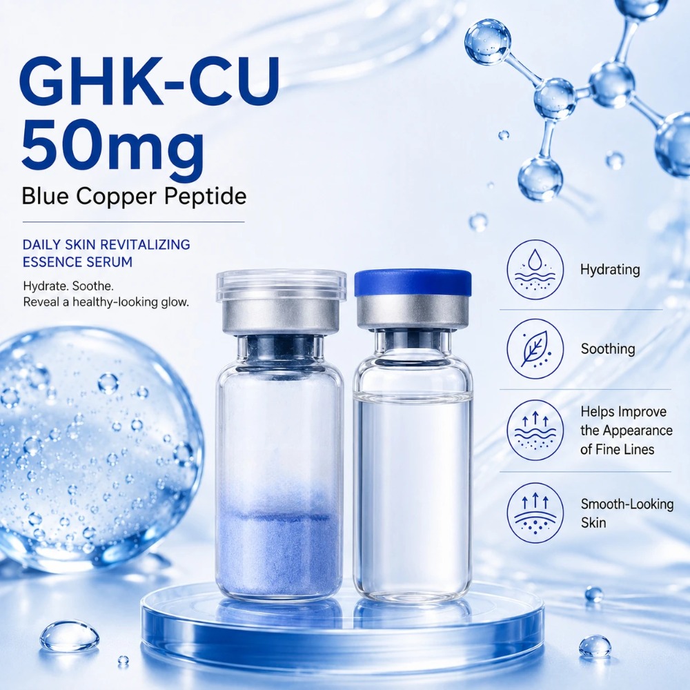 ผงเปปไทด์ทองแดงสีน้ำเงิน GHK-C - Skincare Ingredients บทวิจารณ์และราคา
