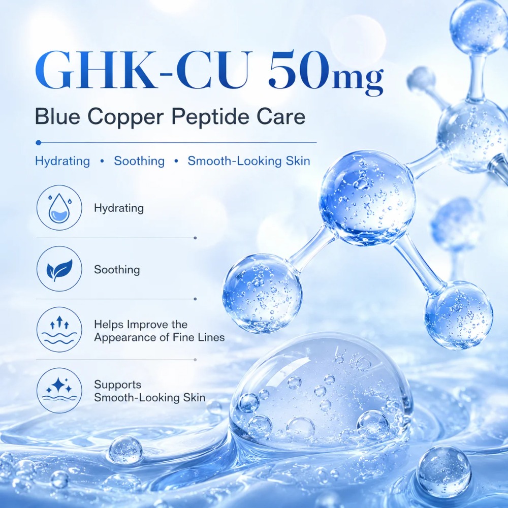 ผงเปปไทด์ทองแดงสีน้ำเงิน GHK-C - Skincare Ingredients บทวิจารณ์และราคา