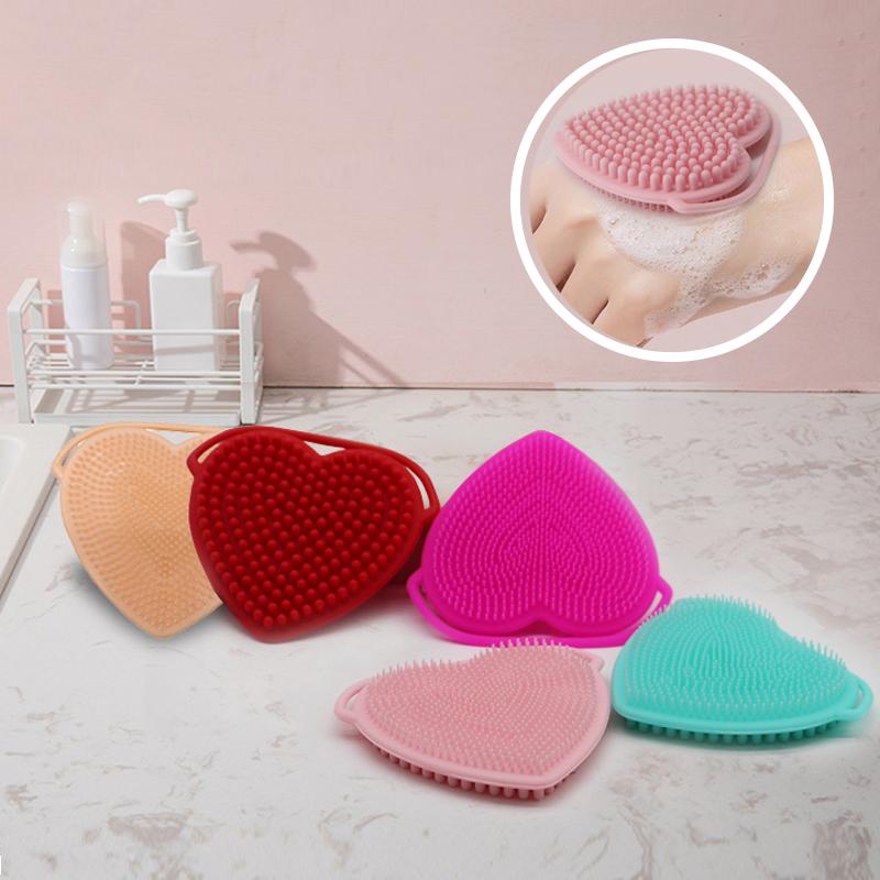 1 PC รูปหัวใจซิลิโคนแปรงสองด้า - Skincare Exfoliating บทวิจารณ์และราคา