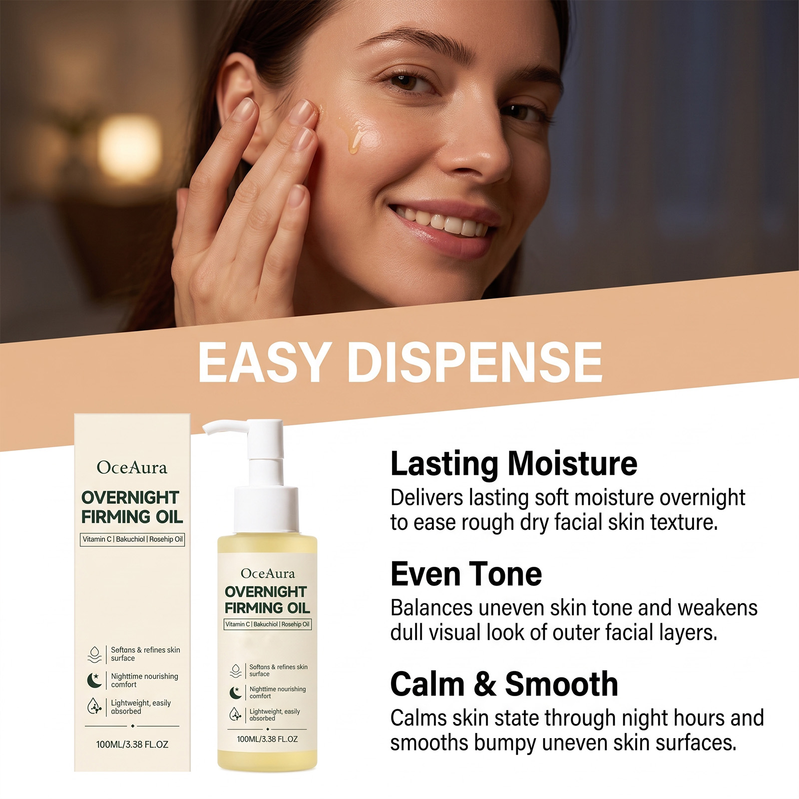 เซรั่มบำรุงผิวหน้าสูตรเข้มข้นส - Face Oil Rosehip บทวิจารณ์และราคา